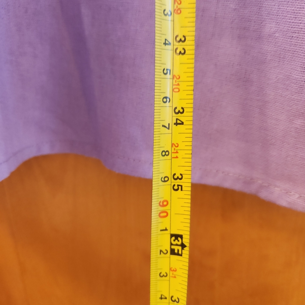 Xrestukom Women's Linen Mini Dress in Lilac, Size Large NIB - Picture 11 of 12